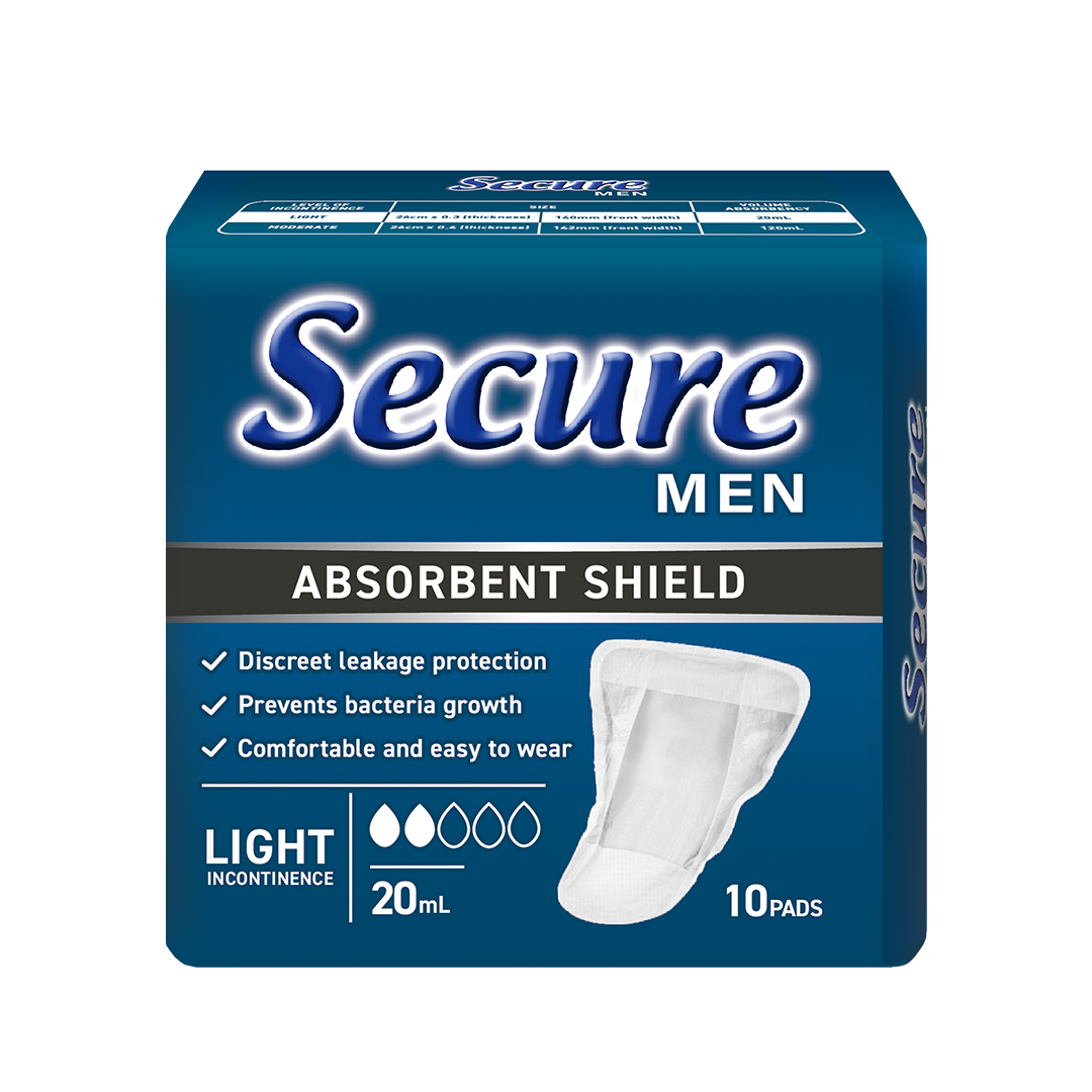 Secure Men Absorbent Shield Light 20mL  Regular